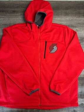 Portland Trail Blazers Full Zip Hoodie Jacket XXL Red NBA G-III Carl Banks